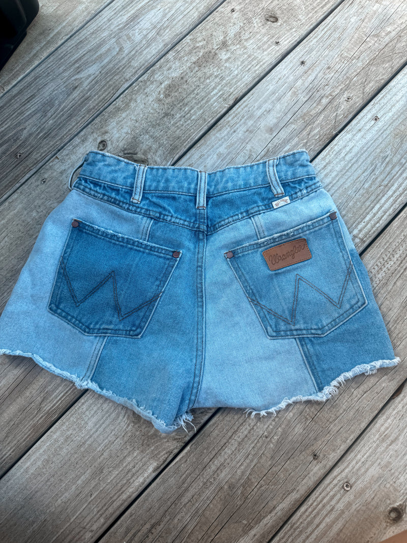 Patchwork Wrangler x Billabong Shorts- Size 27