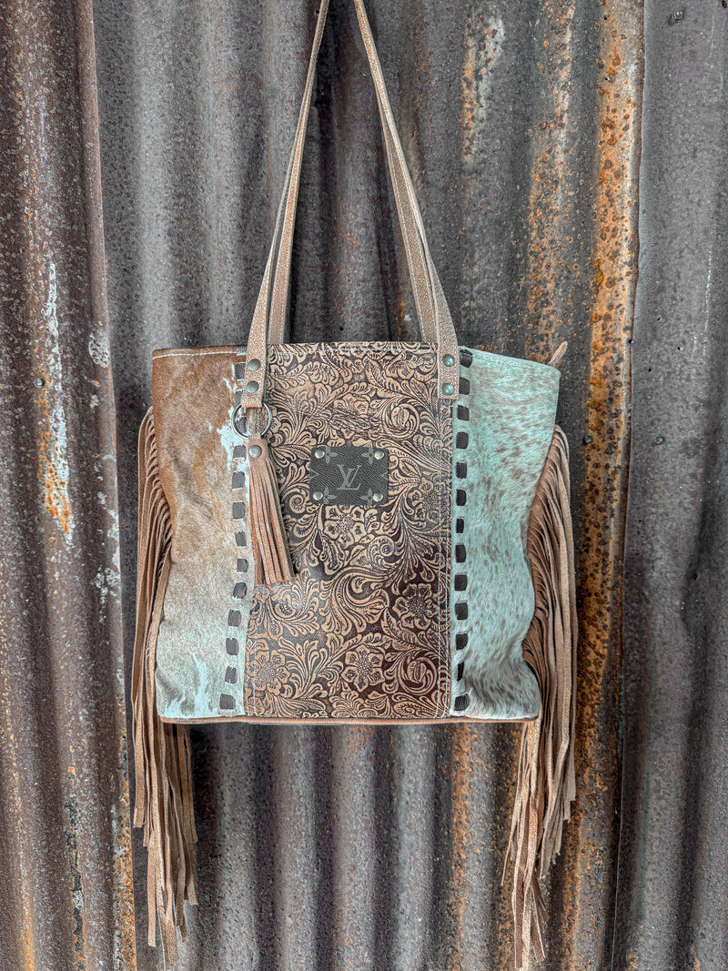 Designer Inspired Cowhide Bag