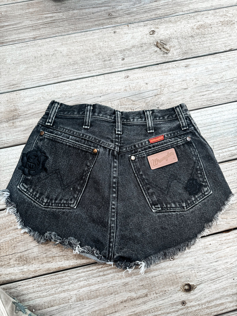 Distressed/Embroidered Wrangler Shorts- Size 7