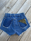 Reworked Studded Wrangler Shorts- Size 7