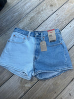 NWT Two Tone Levis 501 Shorts- Size 26