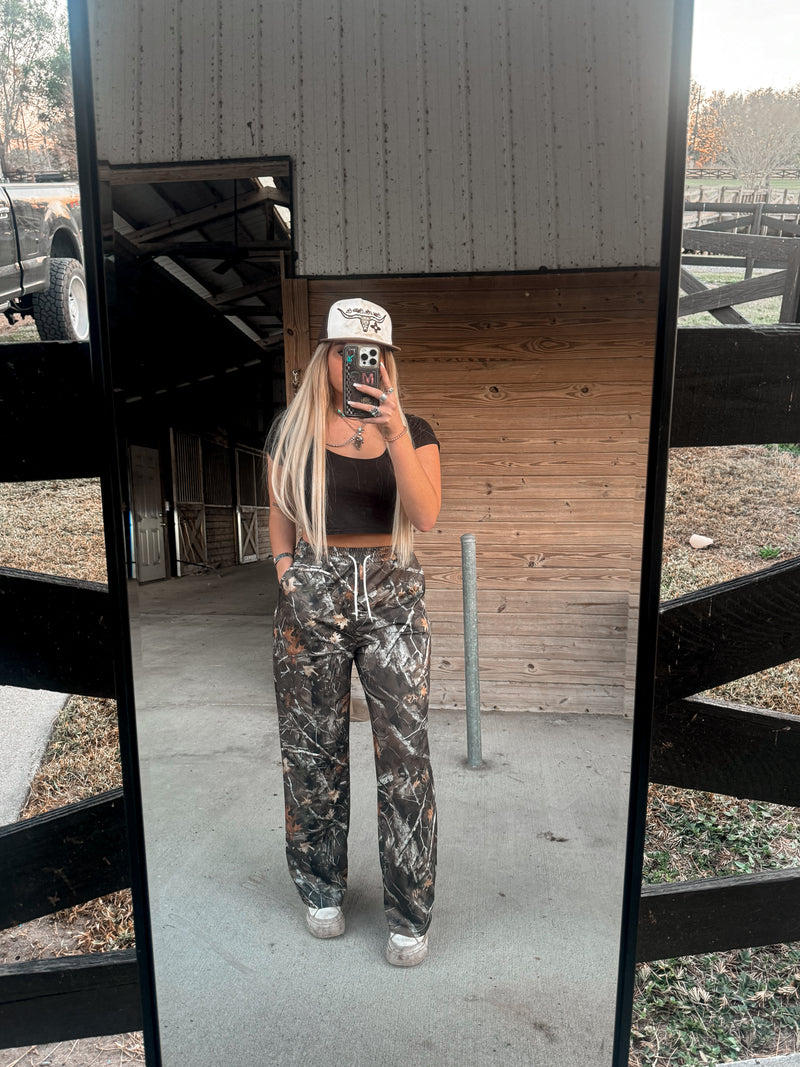 Camo Wide Leg Joggers